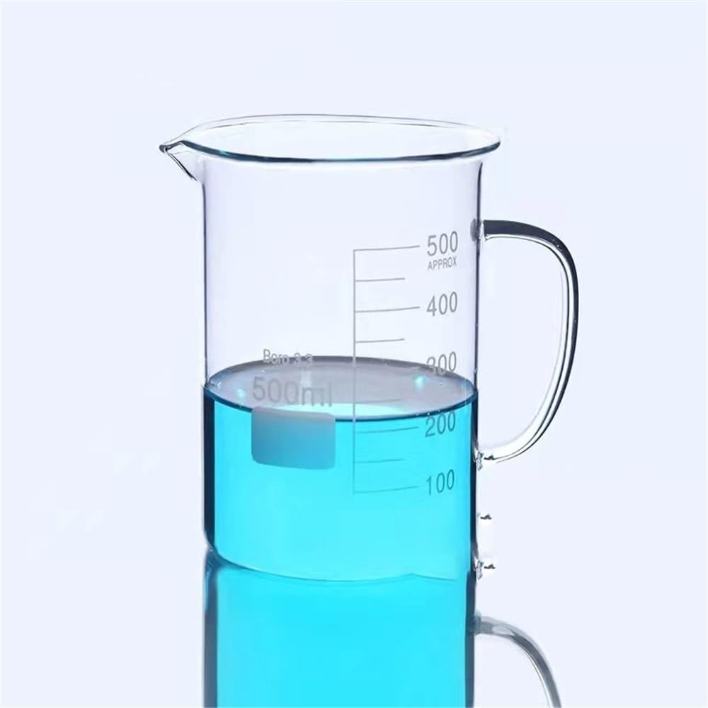 1 vaso de precipitados de vidrio de laboratorio de 50 ml a 2000 ml con asa for vasos de vidrio.(2000ml)