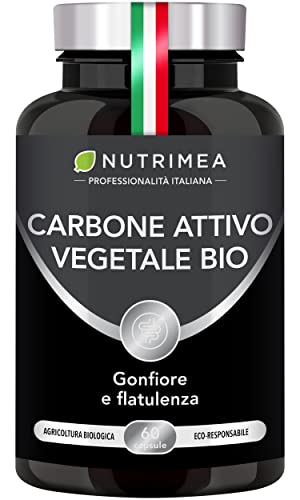 Carbone Vegetale Per Gonfiore Pancia I Biologico | 60 Capsule | Nutrimea