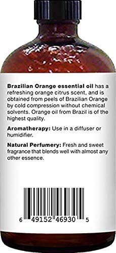Majestic Pure Brazilian Orange Essential Oil, Therapeutic Grade, Pure And Natural Premium Quality Oil, 4 Fl Oz #TOP7