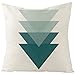 EHOMERY Kissenbezüge Kinder Kissenhülle Seide Grünes Pfeil-Muster Mit Farbverlauf Samt Zierkissenbezüge Verschiedene Grössen Kissenbezug Langes Wohnzimmer Sofa Dekoration Grünbeige 16X16 Inches