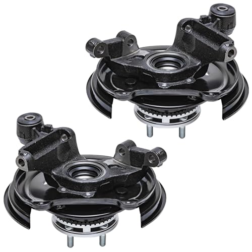 Image of Detroit Axle - Rear Steering Knuckles & Hub Bearings Struts Shocks Sway Bars Kit Replacement for 2003-2005 Subaru Forester - 8pc Set
