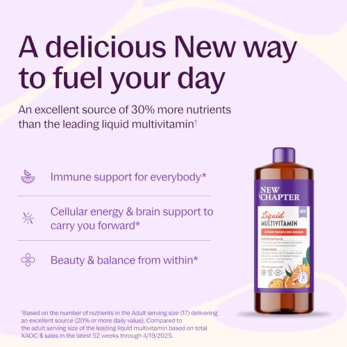 New Chapter Liquid Multivitamin, Orange Mango, 30 oz - image 2