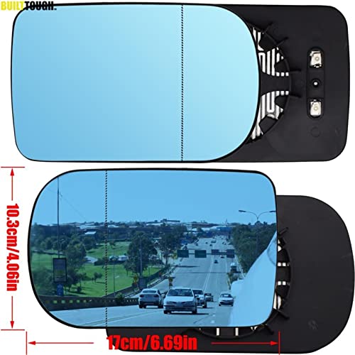 Cristal de espejo para BMW E39 E38 retrovisor azul calefactable izquierdo derecho convexo 2