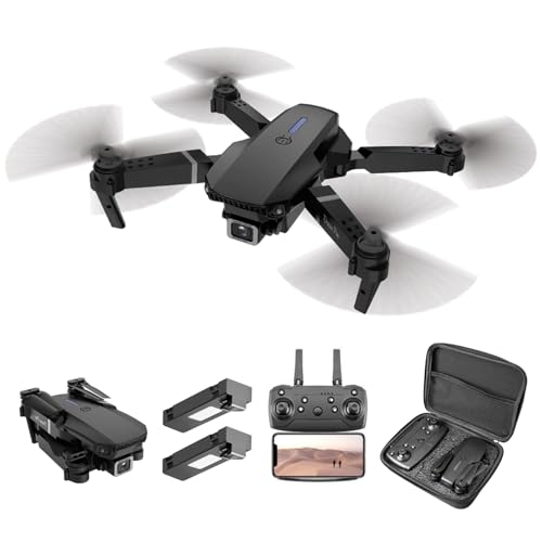 Mini Foldable Drone with Two HD Cameras, 360° Flip, 2.4GHz Remote Controller, One Key Take...