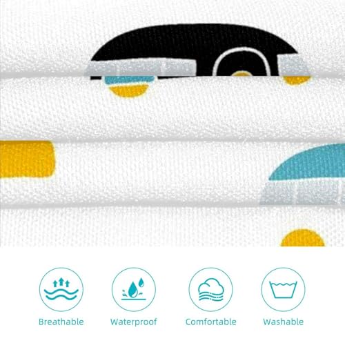 Tablier de serveuse pour cuisine et bistro motif multicolore avec broches de fixation