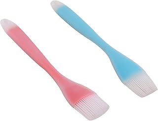 DOITOOL 2 szt. szczotki do grilla duże silikonowe szczotki do marynowania mięsa odporne na wysokie temperatury szczotki do oleju do grillowania (losowy kolor) do grilla i jedzenia na zewnątrz