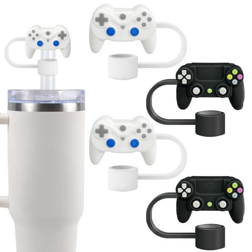 4PCS Video Game Straw Covers Cap for Stanley Cup 40&30 Oz 10mm Straw Covers Toppers for Stanley Tumblers Accessories