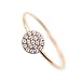 14K Rose Gold Plated Minimalist CZ Simulated Diamond Stacking Circle Disc Stackable Ring