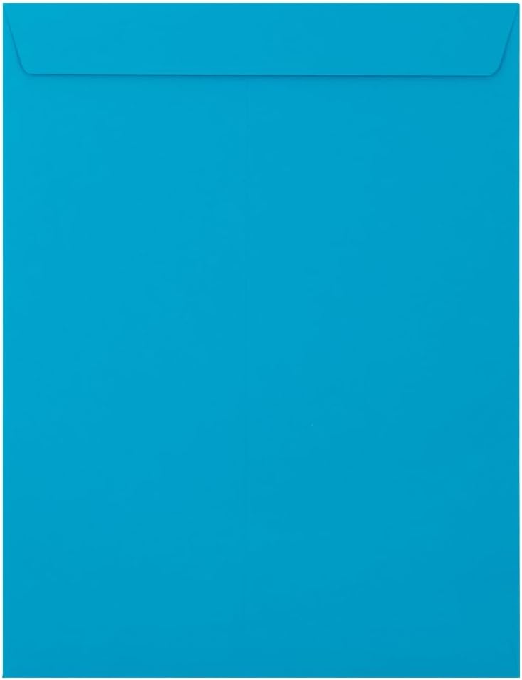 LUXPaper 10 x 13 Open End Envelopes | Peel & Press | Pool Blue | 80lb. Text | 1,000 Qty