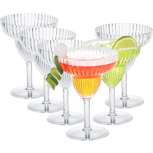 Cididu Set of 6 Acrylic Margarita Glasses, 14 Oz...