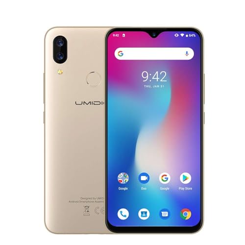 UMIDIGI Telefono Moviles NFC, 6.3" FHD+ 2K Pantalla, 64GB ROM+2TB TF, 16MP+5MP+16MP, Smartphone Android, Batería 5150mAh/18W Carga Rápida, 4GB RAM Movil, Lector Huellas,Dual SIM 4G LTE Libre,GPS