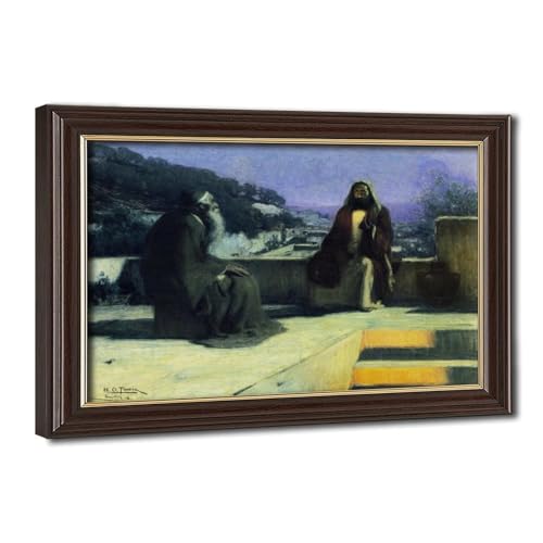 Toile Nicodème Henry Ossawa Tanner cadre déco salon et bureau de 20x30cm