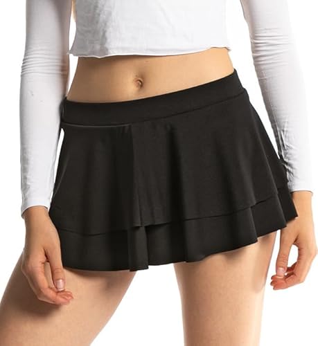 Minifalda – sexy falda corta para mujer, Negro , S