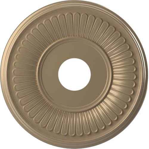 Image of 16 inchOD x 3 1 /2 inchID x 1 inchP Berkshire Thermoformed PVC Ceiling Medallion (Fits Canopies up to 7 inch), Universal Metallic Champagne Mist