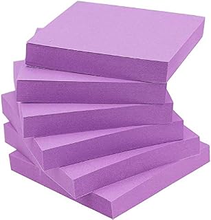 Early Buy 3x3 Sticky Notes Color Self-Stick Notes 6 Pads/Pack (Purple)