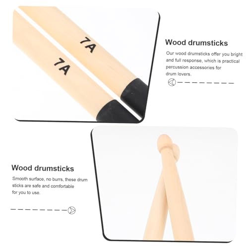 Kit de 4 pares de baquetas de percusión de arce miniatura 2