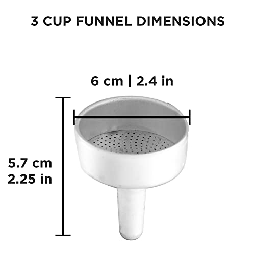 Image of GROSCHE | Milano Moka Pot Funnel Replacement | (3 Cup) Funnel Filter | Espresso Maker | Filter Basket for Stovetop Espresso Makers | Coffee Maker