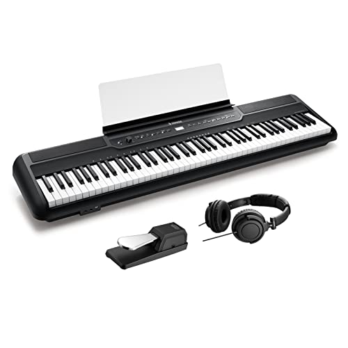 Donner Se-1 88 Key Digital Piano With Graded Hammer Action Weighted Keys, Record, Bluetooth, 4 Reverb, Lcd Screen, Midi In/Out, Mp3, 88 Key Weighted Keyboard Piano Bundle With Headphone, Sustain Pedal #TOP16
