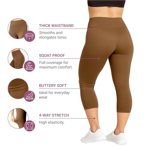 Image of SATINA High Waisted Leggings for Women - Comfortable and Stretchy in Versatile Sizes and Colors