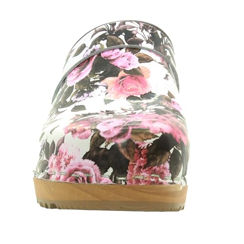 Image of Bjork Maja Wood Open Back Leather Clogs