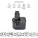 REEXBON 12V 3000mAh Batería de Repuesto NIMH para Black + Decker A9252...