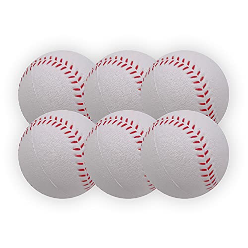 Alephnull Soft Foam Baseball Practice Ball for Kids, Tennager Players, Adults, Students, Beginners (White, L)
