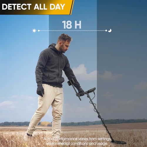 Image of Metal Detector for Adults Professional - 1800mAh Rechargeable Gold Detector, 6 Detection Modes, 10 inch IP68 Waterproof Coil, New Advanced DSP Chip for Beach & Treasure Hunting