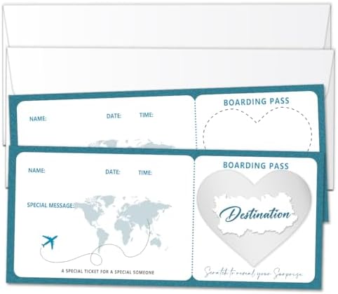 Blue Boarding Pass Gift Ticket, Boarding Pass Airline Tickets Scr...