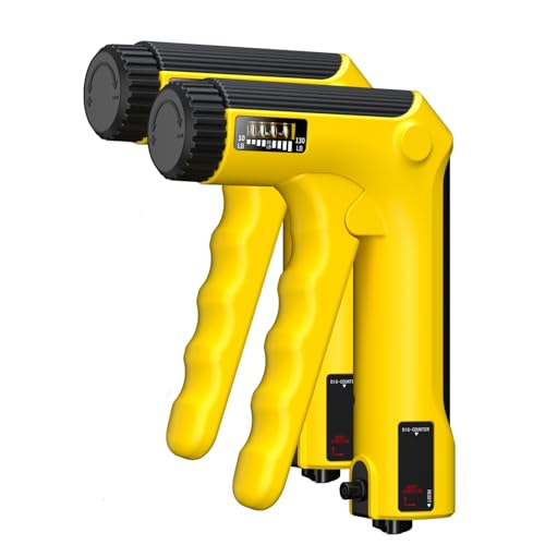 Hand Gripper 6 Pack ith 2 Adjustable Resistance 2 Finger Stretchers 1 Finger Exerciser 1 Hand Grip Ring Yellow and Black