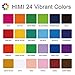 HIMI Gouache Paint Set, 41 Pcs Professional Art Painting Supplies Set with HIMI 24 Paints, 6 Paint Brushes, 2 Canvas Boards, Palette, Paint Knife, Moisturized Mildew Gouache Spray, and White Paint Refill(100ml), Great Paint Kit for Artist, Beginner, and Adults