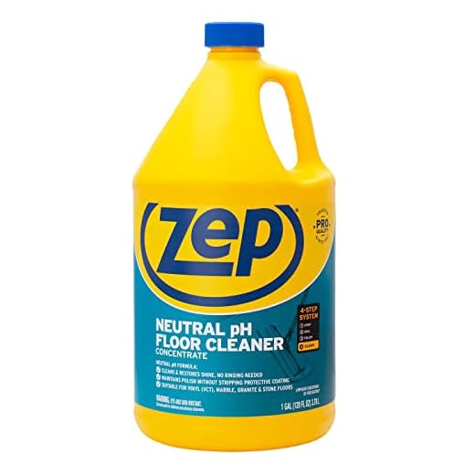 Zep Neutral pH Floor Cleaner Concentrate 1 Gallon ZUNEUT128 - Pro Trusted All-Purpose Floor Cleaner with No Residue,Blue