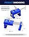DAYDOOR Professional Cabinet Clamps 4 Pack, Heavy-Duty Cast Steel, Integrated Drill Guide & EVA Protection, Face Frame Alignment Tool for Cabinet Installation & Woodworking, Blue
