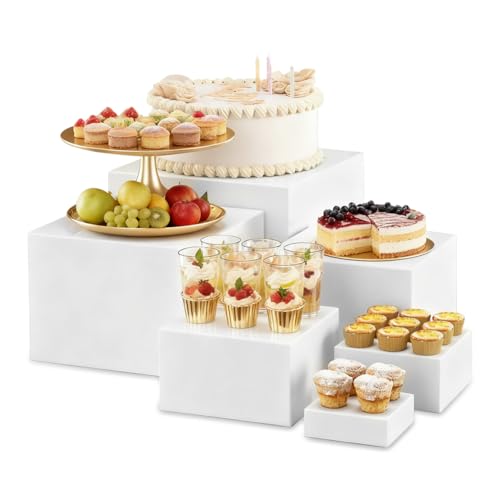 Lot de 6 Presentoir Aperitif Buffet Cube, Presentoir Gateau en Acrylique, Support Gateau...