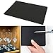 Produktbild silwy® Metall-Matte Black im Leder-Look zum Verstauen von Magnetgeschirr, 36 x 27 cm, zuschneidbar, perfekt für Caravaning und Boating