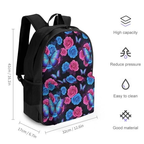 Casual College Daypack Butterfly Multipurpose Business Travel with Large Capacity Rucksack for Men Women2