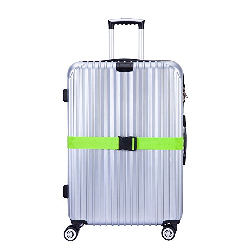 BlueCosto Luggage Straps for Suitcases Travel Belt Suitcase Strap, 4-Pack, Other Green - Image 3