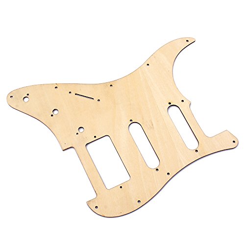 KKmoon SSH Guitarra de madeira Pickguard Maple Wood com padrão de flores decorativas para guitarras
