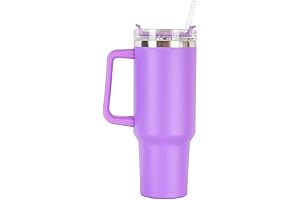 40 oz Tumbler with Handle and Straw Lid, Vacuum Insulated Leak Proof
