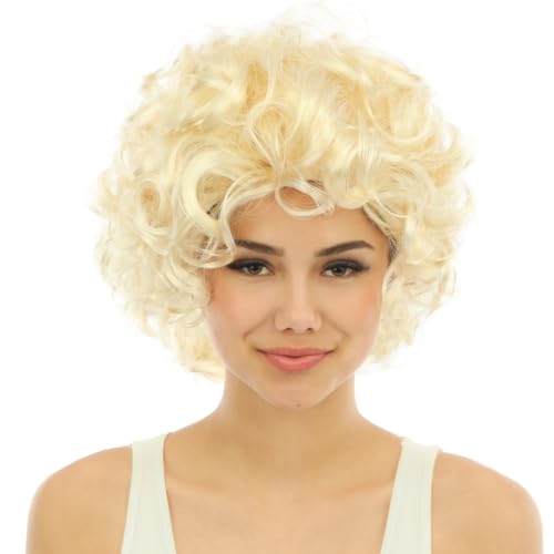 P'TIT CLOWN - 68126 - Perruque Marilyn Monroe Marilyn Wig - Accessoire de Déguisement - Parfait pour Carnaval, Fêtes à Thèmes, Soirées Costumées -...