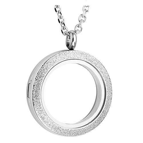 JOVIVI 25 mm Living para pulsera collar con camafeo de memoria flotante - Quirúrgico 316 de acero inoxidable pulido, cierre magnético seguro