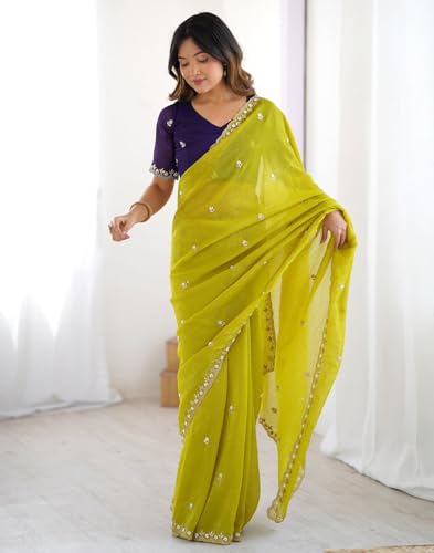 Image of Women's Kanjivaram Soft Silk Saree Pure Silk with Unstitched Blouse Piece for Wedding