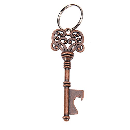Bronze C New Stainless Steel Key Shaped Keychain Bottle Opener Buckle