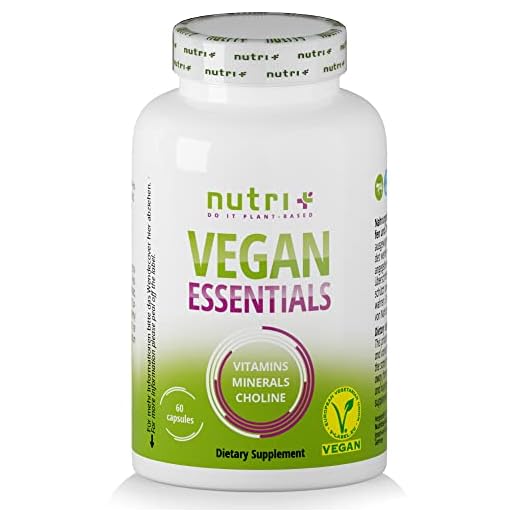 Vegan Multinutrient - Vitaminer och mineraler - Vitaminkapslar Vegan Essentials - Komplett tillägg - Nutri-Plus Daily Multivitamin med vitamin B12 D3 Järn Selen Cholin