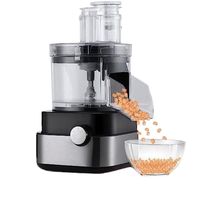 Tagliaverdure elettrico da 5000 ml, tritatutto per frutta e verdura con 5 griglie cubiche per carote, patate e cipolle, uso domestico e commerciale