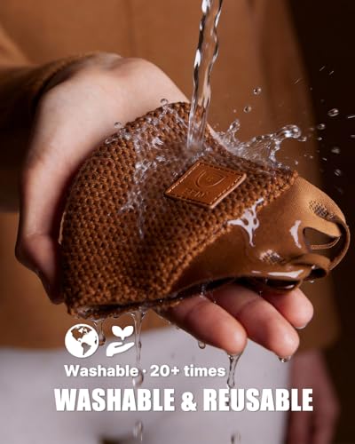 Image of BBN Warm Wool Face Mask: Adjustable Washable Cover - Reusable Windproof Protection for Winter Commuting Outdoors
