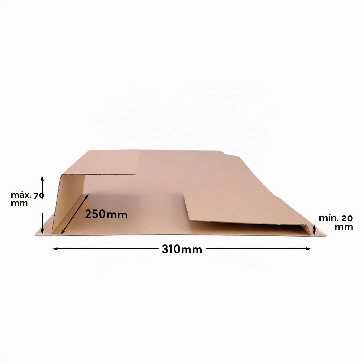 verpacking embalajes para libros 310 x 250 x 20-70 mm DIN A4 BV-4 marrón [tamaño y cantidad a elegir] embalaje envolvente envío 100 unidades