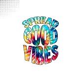 Spread Good Vibes Sticker, Tye Dye Sticker, Water Bottle Sticker