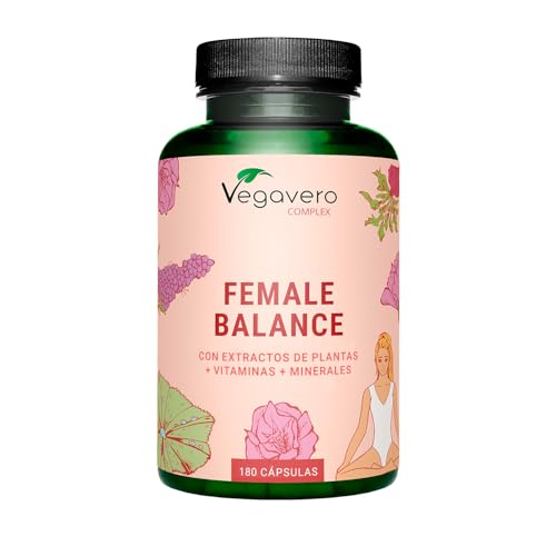 Vegavero Female Balance | Síndrome Premenstrual (PMS) y Acné Hormonal | Sauzgatillo (Vitex Agnus...