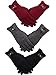 Produktbild 3 Paar Damen Winterhandschuhe Warme Touchscreen Handschuhe Winddichte Handschuhe für Damen Mädchen Winter Verwendung (Schwarz, Grau, Rot 3)