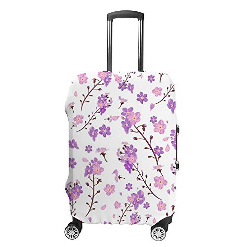 Housse de protection pour bagages voyage fleurs lilas protège de la soute